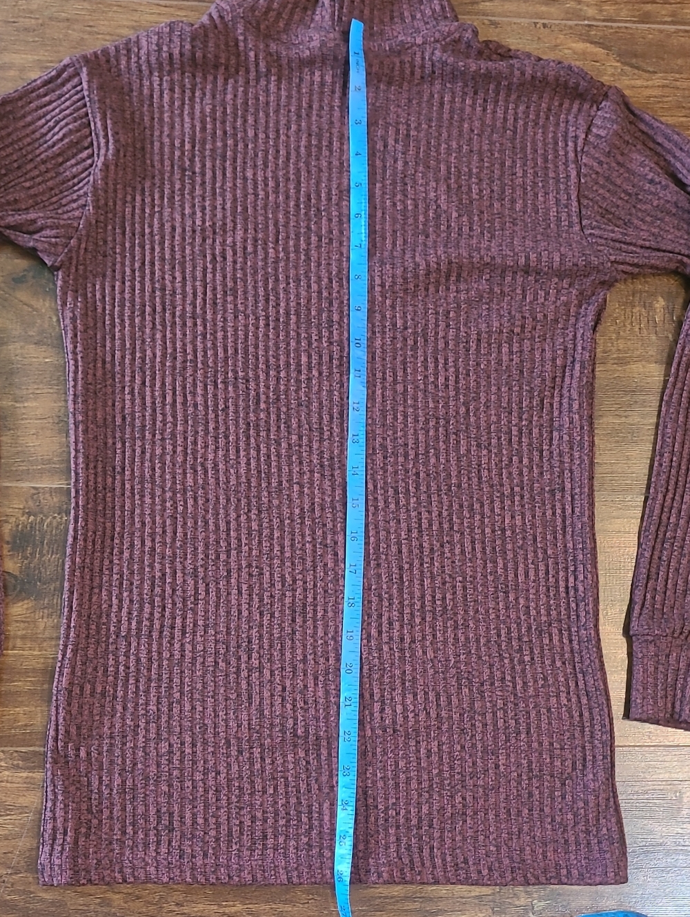 Father Sons Slim Fit Burgandy Ribbed Turtleneck Sweater Size S - Picture 9 of 10